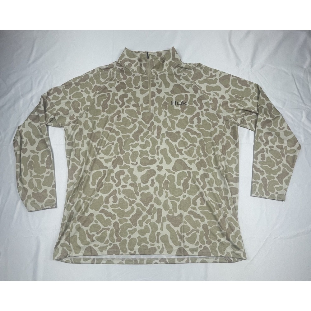 HUK Men's XXL Airweight 1/4 Zip,‎ Lightweight Long Sleeve Pullover With UPF 50